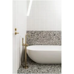 Meir Round Freestanding Bath Spout & Hand Shower Tiger Bronze -Home Bathroom meir mb09 bb 5