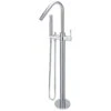 Meir Round Freestanding Bath Spout & Hand Shower Polished Chrome