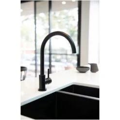 Meir Round Kitchen Mixer Tap Matte Black -Home Bathroom meir mk03 3