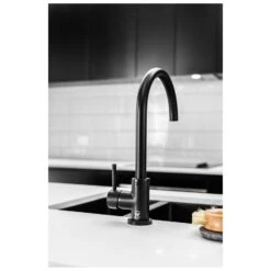 Meir Round Kitchen Mixer Tap Matte Black -Home Bathroom meir mk03 5