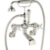 Perrin & Rowe Georgian Wall Bath Shower Mixer, Cross -Home Bathroom perrin rowe 3007cp