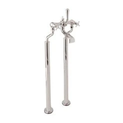Perrin & Rowe Georgian Floor Bath Shower Mixer, Cross