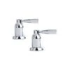Perrin & Rowe Pair Of 3/4″ Lever Deck Valves Nickel -Home Bathroom perrin rowe 3056ni