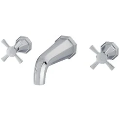 Perrin & Rowe Deco Wall Mounted Basin Mixer, Cross