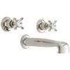 Perrin & Rowe 3 Hole Crosshead Wall Bath Set Low Spout Chrome -Home Bathroom perrin rowe 3581cp