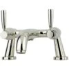 Perrin & Rowe Deck Mounted Bath Filler With Lever Handles Nickel -Home Bathroom perrin rowe 3820ni
