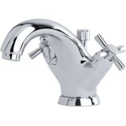 Perrin & Rowe Monobloc Basin Mixer With Crosshead Handles Nickel