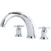 Perrin & Rowe 10″ 3 Hole Bath Set With Crosshead Handles Pewter -Home Bathroom perrin rowe 3859pf