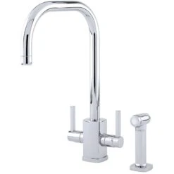 Perrin & Rowe Rubiq Sink Mixer With U Spout & Rinse Chrome