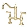 Perrin & Rowe Provence Lever Bridge Sink Mixer Gold -Home Bathroom perrin rowe 4751ig