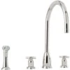 Perrin & Rowe Callisto Crosshead 3 Hole C Spout Sink Mixer Tap Nickel -Home Bathroom perrin rowe 4890ni