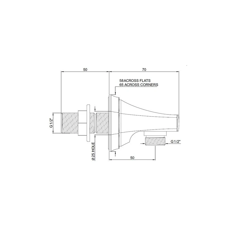 Perrin & Rowe Deco Handshower Wall Outlet Pewter 4 Perrin & Rowe Deco Handshower Wall Outlet Pewter - Image 2
