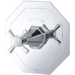 Perrin & Rowe Deco Cross Concealed Thermostatic Shower No Flow Control