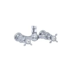 Perrin & Rowe 2 Handle Crosshead Shower Mixer Up Outlet Pewter