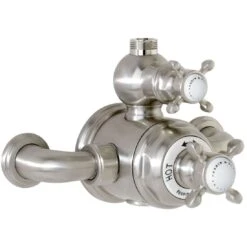 Perrin & Rowe Traditional Crosstop Exposed Shower Mixer Pewter