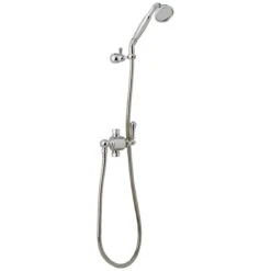 Perrin & Rowe Georgian Riser Diverter, Handshower & Hose Nickel