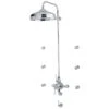 Perrin & Rowe Traditional Shower Set 4 With 8″ Rose -Home Bathroom perrin rowe tss4cp 8