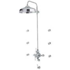 Perrin & Rowe Traditional Shower Set 4 With 8″ Rose