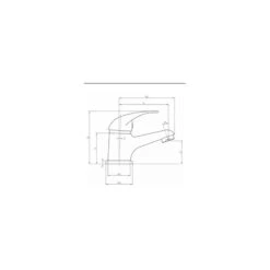 RAK Basic Mini Mono Basin Mixer With Clicker Waste -Home Bathroom rak rakbas3002 2