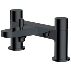 RAK Petit Round Bath Shower Mixer Matt Black