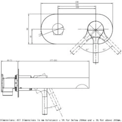 RAK Sorrento Wall Basin Mixer With Back Plate Chrome -Home Bathroom rak raksor3007c 2