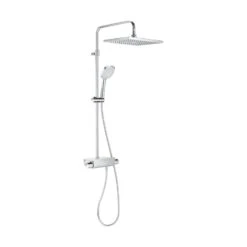 Roca Deck-T Square Head Shower Column With Shelf
