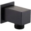 Synergy Square Black Shower Outlet Elbow -Home Bathroom synergy sy we02k