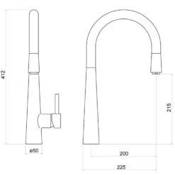 Trisen Jema Pull Out Single Lever Kitchen Mixer Tap Chrome -Home Bathroom trisen tk009 2