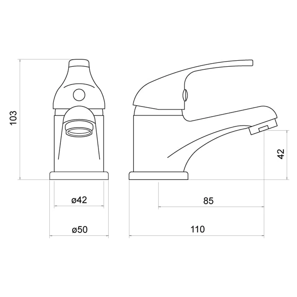 Trisen Ailsa Mini Mono Basin Mixer Tap 4 Trisen Ailsa Mini Mono Basin Mixer Tap - Image 2