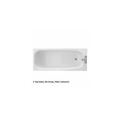 Twyford Neptune Bath 1700×700 2 Tap Plain No Grips