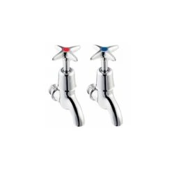 Twyford Sola 1/2″ Bib Taps Cross Head Pair