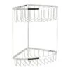 Vado Large Double Triangular Corner Basket With Hook -Home Bathroom vado bas 2004 cp