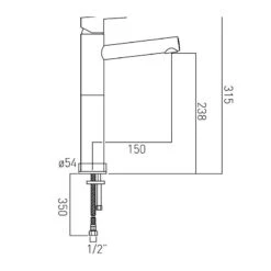 Vado Sense Extended Mono Basin Mixer 7 Vado Sense Extended Mono Basin Mixer -Home Bathroom vado sen 100esb cp 3