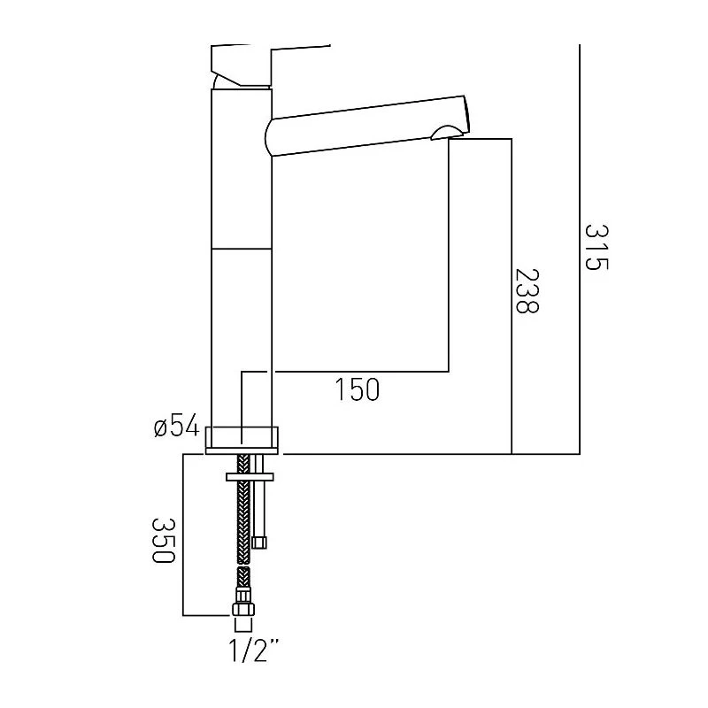Vado Sense Extended Mono Basin Mixer 5 Vado Sense Extended Mono Basin Mixer - Image 3